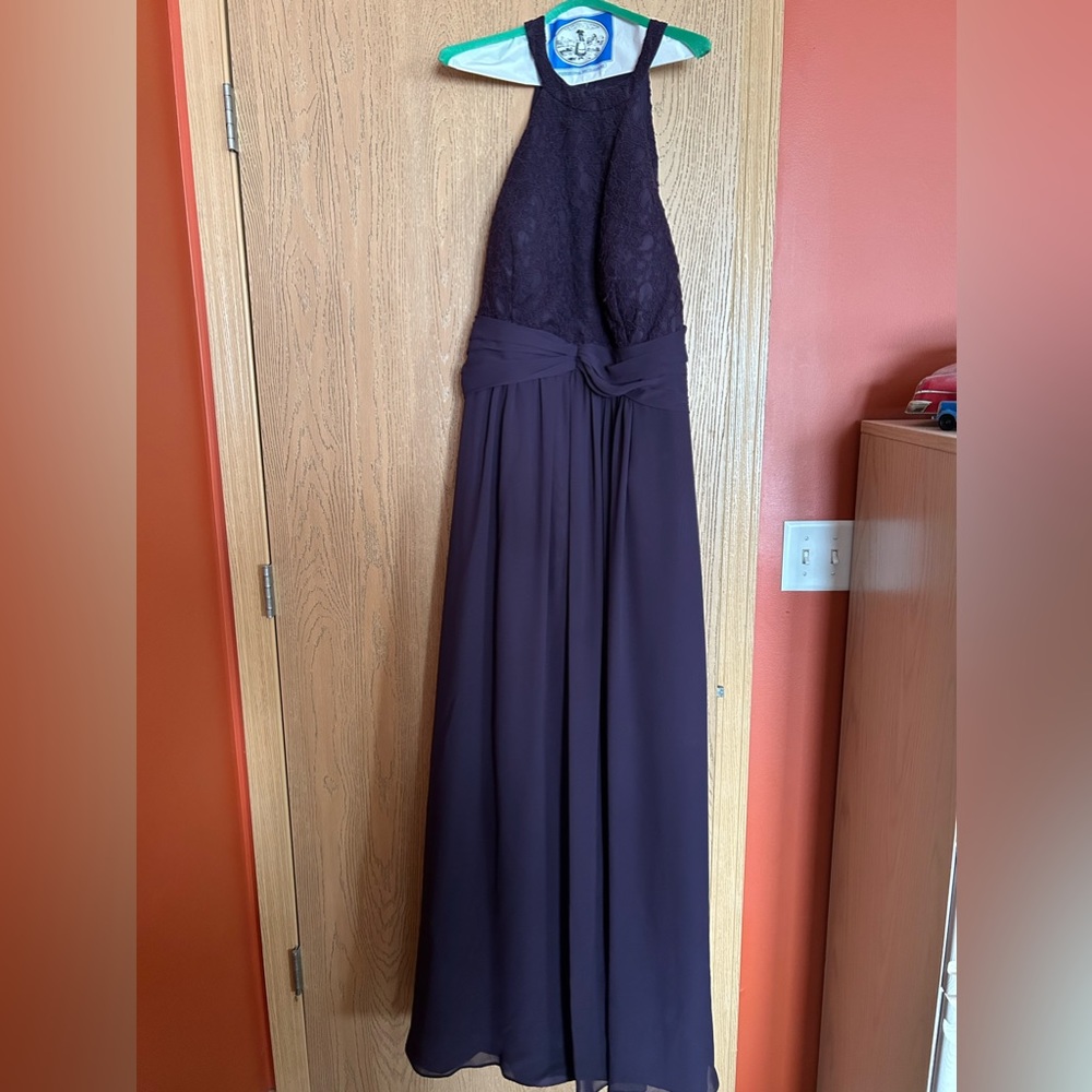 Plus Size Dark Purple Bridesmaid/Prom Dress